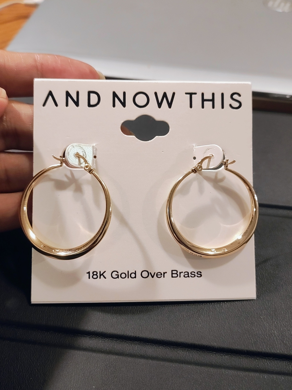 AND NOW THIS 18K Gold-Tone Twisted Hoop Earrings - Gold